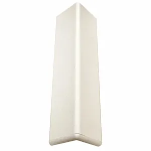 PAWLING CORP CG-10R-8-301 Corner Guard, 3 Inch Width, 96 Inch Ht, Textured, Linen White, Aluminum Retainer, 90 Deg | CT7MLK 49JN81