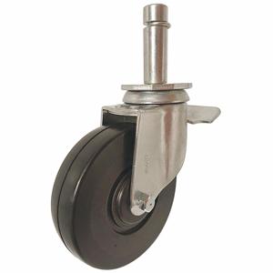 PAYSON CASTERS 053-5OX-SK-B Total-Locking Friction-Ring Stem Caster, 5 Inch Wheel Dia, 190 lb, Swivel Caster | CT7NMY 45JT01