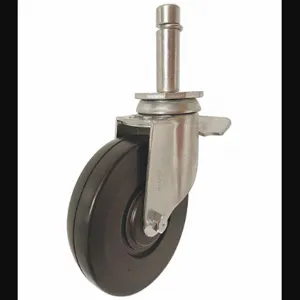 PAYSON CASTERS 053-5OX-SK-B Total-Locking Friction-Ring Stem Caster, 5 Inch Wheel Dia, 190 lb, Swivel Caster | CT7NMY 45JT01