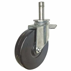 PAYSON CASTERS 053-6OX-SK-B Total-Locking Friction-Ring Stem Caster, 6 Inch Wheel Dia, 200 lb, Swivel Caster | CT7NNA 45JT03