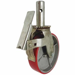 PAYSON CASTERS 193-8UL-SB-C Total-Locking Bolt-In Stem Caster With Round Stems for Scaffolding, 800 lb | CT7NMV 45JR93