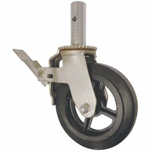 PAYSON CASTERS 193-8UP-SB-C Total-Locking Bolt-In Stem Caster With Round Stems for Scaffolding, 500 lb | CT7NMU 45JR95