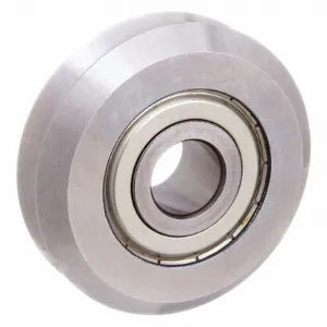 PBC LINEAR VW1 V-Guide Wheel Bearing, For Size 1 V-Guide Rails, 52100 Steel, 0.187 Inch Bore Dia | CT7NNW 2CRU4