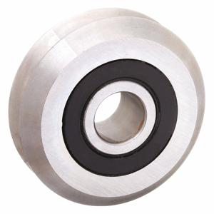 PBC LINEAR VWS4 V-Guide Wheel Bearing, For Size 4 V-Guide Rails, 52100 Steel, 0.5906 Inch Bore Dia | CT7NPD 2CTC2