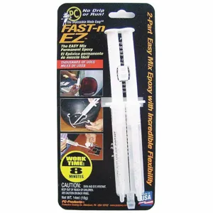 PC PRODUCTS 061411 Epoxy Adhesive, -Fast-N Ez, Ambient Cured, 14 Ml, Syringe, Clear, Thick Liquid | CT7NPX 4JMP3