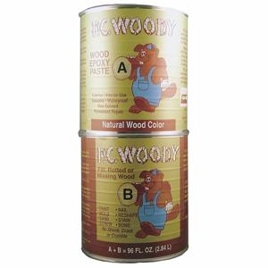 PC PRODUCTS 128336 Epoxy Adhesive, -Woody, Ambient Cured, 96 Fl Oz, Can, Tan, Thick Liquid | CT7NQA 4JMN3