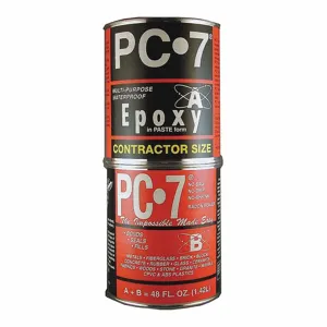 PC PRODUCTS 647776 Epoxy Adhesive, -7, Ambient Cured, 48 Fl Oz, Can, Dark Gray, Thick Liquid | CT7NQB 4AUV7