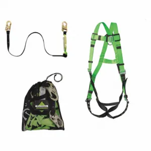 PEAKWORKS V8252306 Fall Kit, Harness, 6ftLanyard Sn Hook, Bag | CT7NTR 126R69