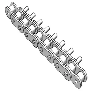 PEER CHAIN 11440 Roller Chain, 40 Nickel Plated Pitch, 10 Feet Length | CL8AAJ