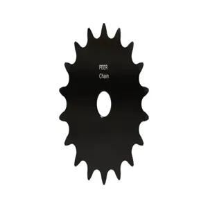 PEER CHAIN 43004 Sprocket, 1/2 Inch Size, Plain Bore, Hardened Teeth, Black Oxide | CL7ZTA