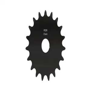 PEER CHAIN 43005 Sprocket, 1/2 Inch Size, Plain Bore, Hardened Teeth, Black Oxide | CL7ZTB