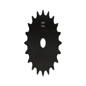 PEER CHAIN 43006 Sprocket, 1/2 Inch Size, Plain Bore, Hardened Teeth, Black Oxide | CL7ZTC