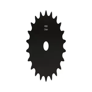 PEER CHAIN 43008 Sprocket, 1/2 Inch Size, Plain Bore, Hardened Teeth, Black Oxide | CL7ZTE