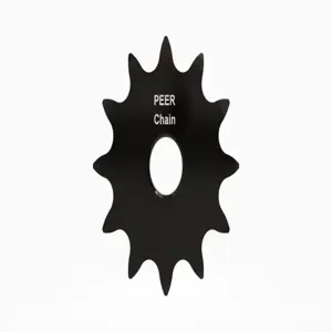 PEER CHAIN 43018 Sprocket, 1/2 Inch Size, Plain Bore, Hardened Teeth, Black Oxide | CL8BEG