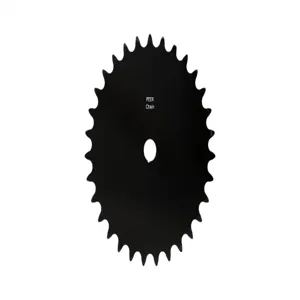 PEER CHAIN 43037 Sprocket, 19/32 Inch Size, Plain Bore, Hardened Teeth, Black Oxide | CL8BFC