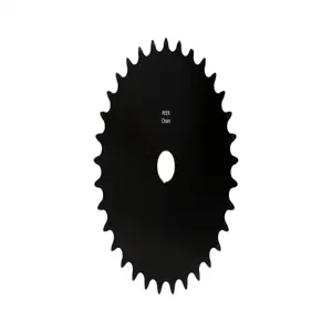 PEER CHAIN 43039 Sprocket, 19/32 Inch Size, Plain Bore, Hardened Teeth, Black Oxide | CL8BFE