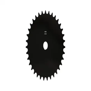 PEER CHAIN 43041 Sprocket, 19/32 Inch Size, Plain Bore, Hardened Teeth, Black Oxide | CL8BFG