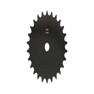 PEER CHAIN 43064 Sprocket, 23/32 Inch Size, Plain Bore, Hardened Teeth, Black Oxide | CL8DGZ