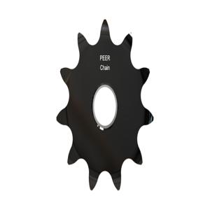 PEER CHAIN 43144 Sprocket, 3/8 Inch Size, Plain Bore, Hardened Teeth, Black Oxide | CL7ZTW