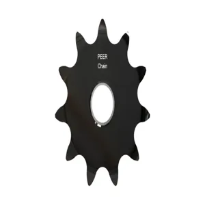 PEER CHAIN 43144 Sprocket, 3/8 Inch Size, Plain Bore, Hardened Teeth, Black Oxide | CL7ZTW