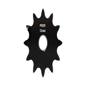 PEER CHAIN 43145 Sprocket, 1/2 Inch Size, Plain Bore, Hardened Teeth, Black Oxide | CL7ZUA