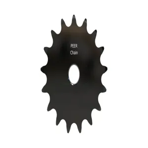 PEER CHAIN 43150 Sprocket, 1/2 Inch Size, Plain Bore, Hardened Teeth, Black Oxide | CL7ZUW