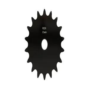 PEER CHAIN 43151 Sprocket, 1/2 Inch Size, Plain Bore, Hardened Teeth, Black Oxide | CL7ZVA