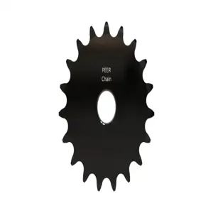 PEER CHAIN 43152 Sprocket, 1/2 Inch Size, Plain Bore, Hardened Teeth, Black Oxide | CL7ZVE