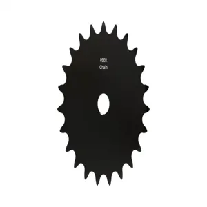 PEER CHAIN 43156 Sprocket, 1/2 Inch Size, Plain Bore, Hardened Teeth, Black Oxide | CL7ZVX