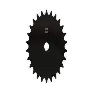 PEER CHAIN 43159 Sprocket, 1/2 Inch Size, Plain Bore, Hardened Teeth, Black Oxide | CL7ZWK