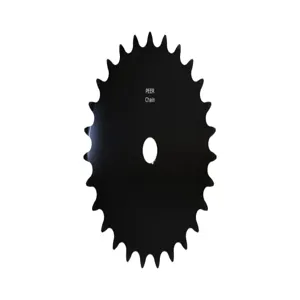 PEER CHAIN 43160 Sprocket, 1/2 Inch Size, Plain Bore, Hardened Teeth, Black Oxide | CL7ZWQ