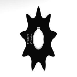 PEER CHAIN 43277 Sprocket, 3/8 Inch Size, Finished Bore, Hardened Teeth, Black Oxide | CL7ZTQ