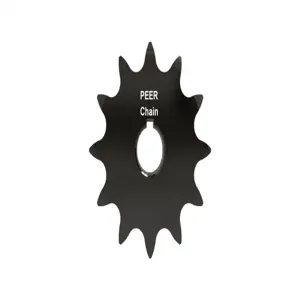 PEER CHAIN 43281 Sprocket, 1/2 Inch Size, Finished Bore, Hardened Teeth, Black Oxide | CL7ZUB