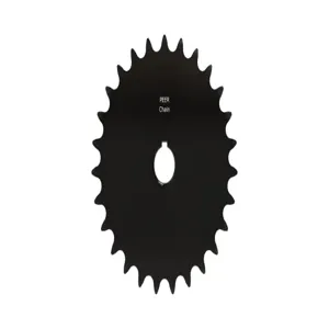 PEER CHAIN 43313 Sprocket, 5/8 Inch Size, Finished Bore, Hardened Teeth, Black Oxide | CL7ZWV