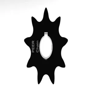 PEER CHAIN 43376 Sprocket, 5/8 Inch Size, Finished Bore, Hardened Teeth, Black Oxide | CL8BFQ