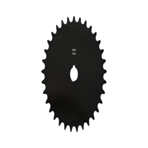 PEER CHAIN 43400 Sprocket, 5/8 Inch Size, Finished Bore, Hardened Teeth, Black Oxide | CL8BPP