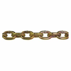 PEERLESS 5041453 Chain, Carbon Steel, 3/8 Inch Trade Size, 6, 600 lb, Gold Chromate, Chain | CT7PDP 48RN92