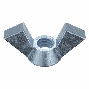 PEERLESS HARDWARE 0-CD-724B87- Wing Nut, Steel Zinc, 1/4-20 Thread Size, 1 Inch Wing Span, 10Pk | AE4RUH 5MMZ3