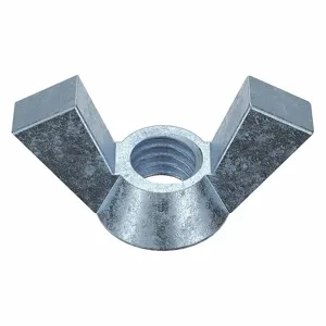 PEERLESS HARDWARE 0-EF-788C87- Wing Nut, Steel Zinc, 3/8-16 Thread Size, 1-7/8 Inch Wing Span, 10Pk | AE4RVT 5MND1