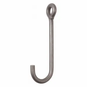 PEERLESS JCA050 J Hook, Steel, 80 Grade, Eye/Twisted, 1/2 Inch Size Trade Size, 650 lb Working Load Limit | CT7PKK 49CZ82