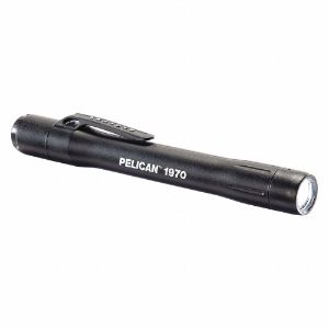 PELICAN 019700-0100-110-G LED Penlight, Plastic, Maximum Lumens Output 140, Black, 5.75 Inch Size | CE9YLL 55MP03