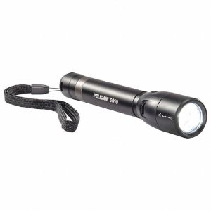 PELICAN 050100-0100-110-G Tactical LED Handheld Flashlight, Aluminium, Maximum Lumens Output 390, Black | CE9DZD 55MP05