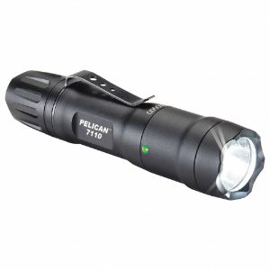 PELICAN 071100-0000-110-G Tactical LED Handheld Flashlight, Aluminium, Maximum Lumens 450, Black | CE9DZF 55MP01