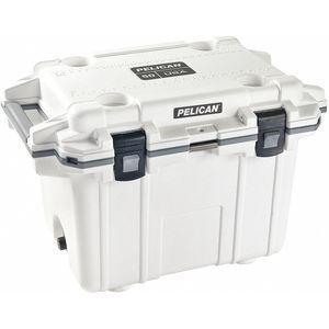 PELICAN 50Q-1-WHTGRY Marine Chest Cooler, Plastic, 50 Qt. Capacity, Ice Retention Up to 10 days | CD2YVP 52PF65