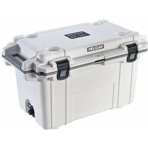 PELICAN 70Q-1-WHTGRY Marine Chest Cooler, Ice Retention Up to 10 days, Plastic, 70 Qt. Capacity | CD3AWW 52PF69