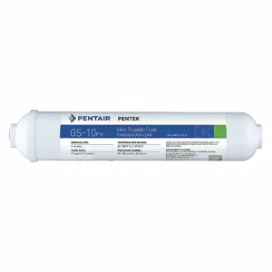 PENTEK 255603-75 Inline Water Filter, 0.5 GPM, 2400 Gal., 10 Inch Overall Height | CJ2PYL 53DT37