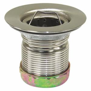 PERFECT EQUIPMENT 59-3062 Sink Strainer, 1 1/2 Inch Pipe Dia, Zinc Die Cast, Brushed Nickel, 3 1/2 Inch Length | CT7PYX 415F63