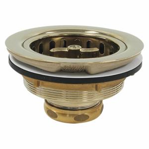 PERFECT EQUIPMENT 59-3226 Sink Strainer, 1 1/2 Inch Pipe Dia, Brass, Brass, 5 Inch Length, Round | CT7PYM 415F61