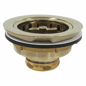 PERFECT EQUIPMENT 59-3226 Sink Strainer, 1 1/2 Inch Pipe Dia, Brass, Brass, 5 Inch Length, Round | CT7PYM 415F61