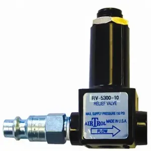 PETERSEN PRODUCTS 936-1000-200100 Pressure Relief Valve, 1/4 Inch Size Male Quick Connect, 0-100 Psig | CF3BVZ